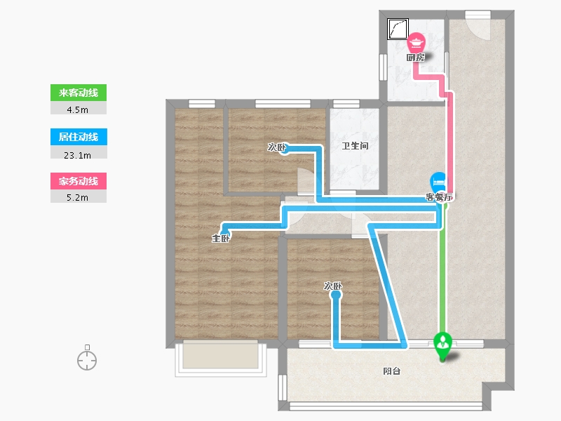 安徽省-阜阳市-颍上县碧桂园时代城-81.02-户型库-动静线