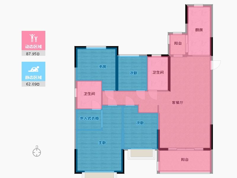 江苏省-泰州市-恒大悦府-136.49-户型库-动静分区