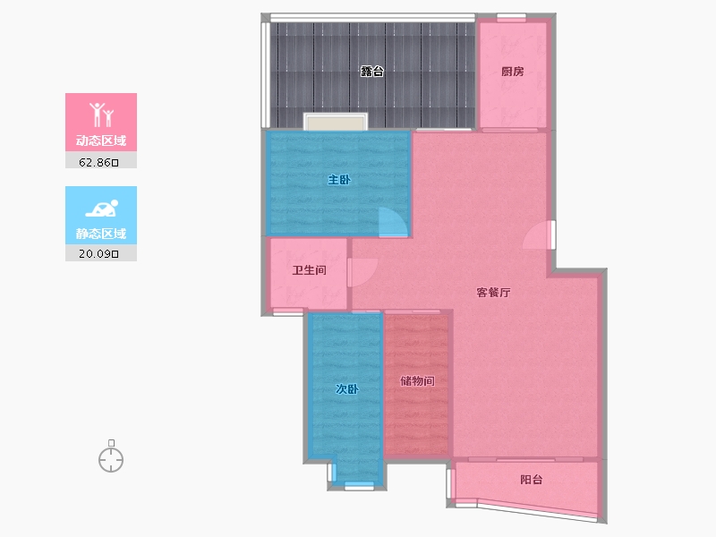 广东省-佛山市-丽日豪庭-91.00-户型库-动静分区