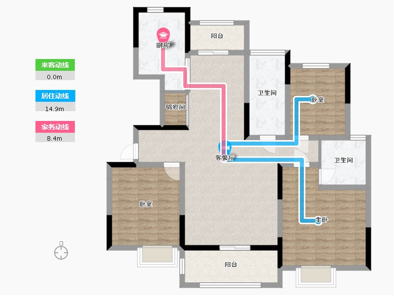 河南省-驻马店市-建业春天里-115.00-户型库-动静线