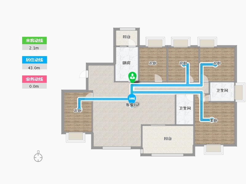 广西壮族自治区-南宁市-半岛东岸-160.00-户型库-动静线