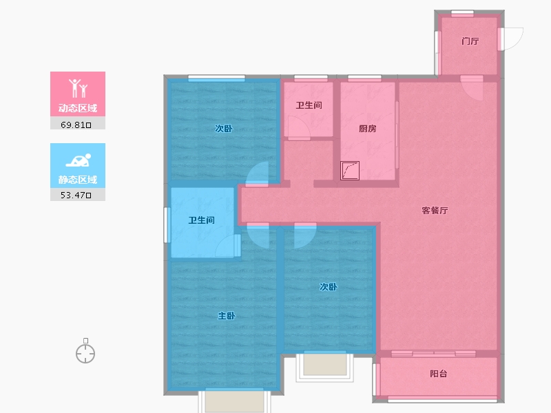 河南省-鹤壁市-星河湾-110.00-户型库-动静分区