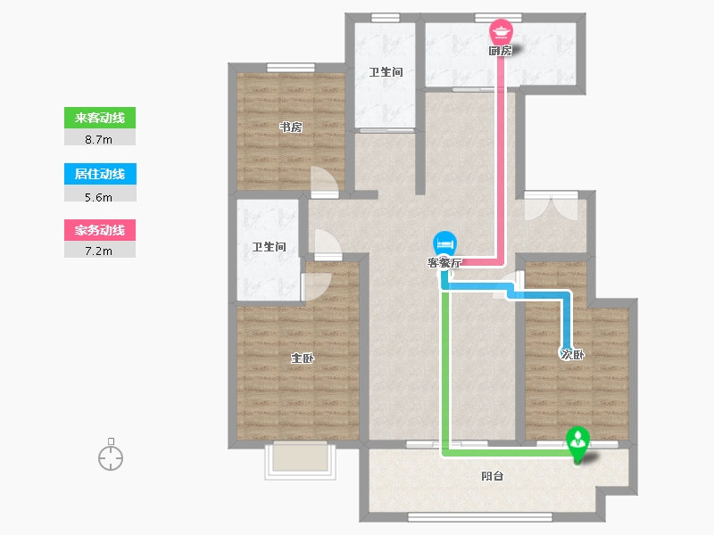 山东省-德州市-水木清华-110.00-户型库-动静线