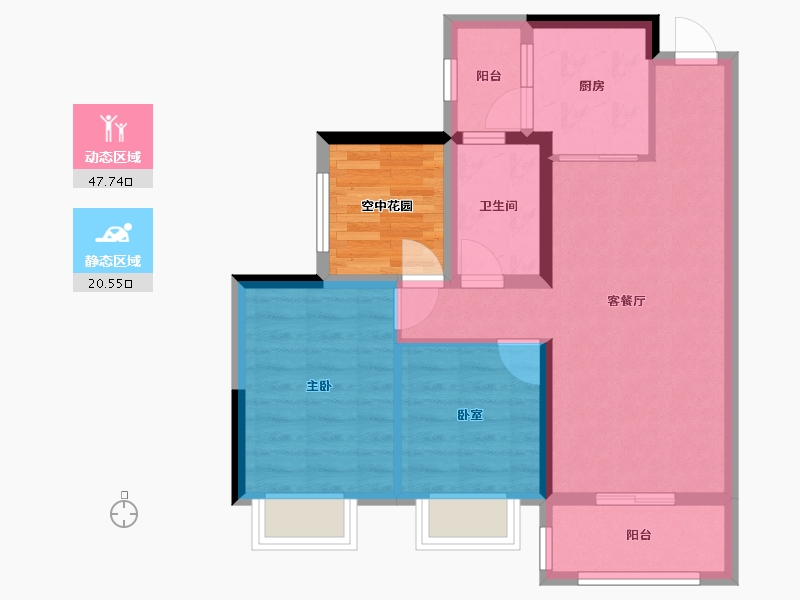 广东省-江门市-明泰城-80.00-户型库-动静分区