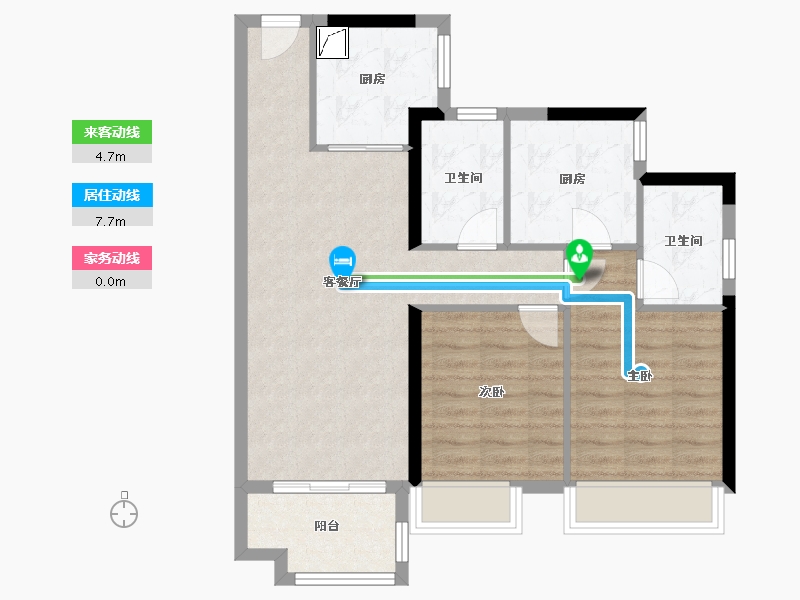 广东省-广州市-香樾四季-74.00-户型库-动静线