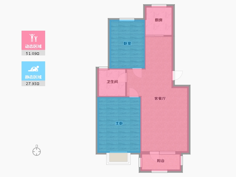 山东省-青岛市-鑫江水青木华-76.00-户型库-动静分区