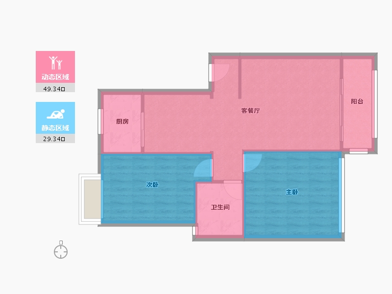 湖北省-宜昌市-江山多娇-80.00-户型库-动静分区