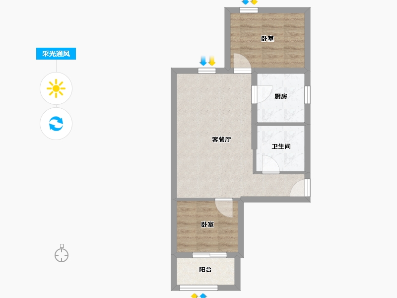 北京-北京市-西马-50.00-户型库-采光通风