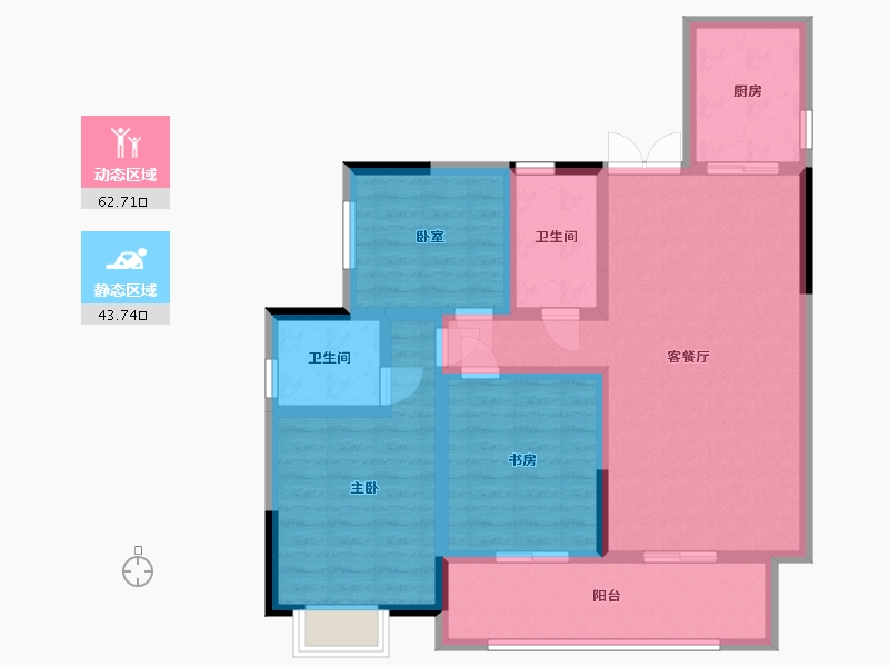 湖南省-邵阳市-福星御景城-99.72-户型库-动静分区