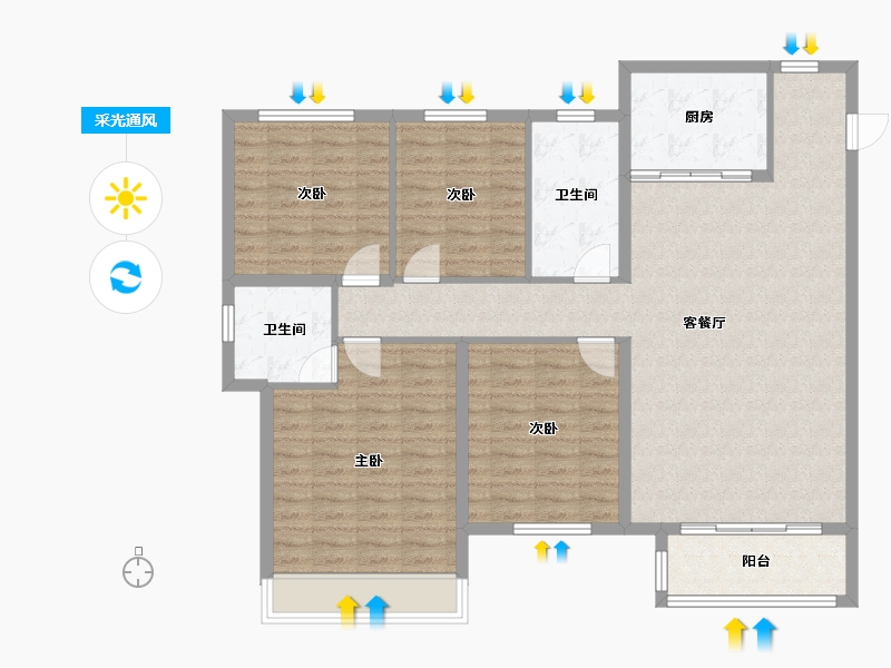 河北省-邢台市-皓顺茂-120.00-户型库-采光通风