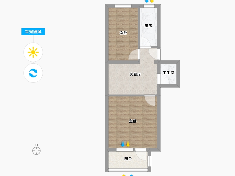 北京-北京市-南纬路南巷-9号院-38.00-户型库-采光通风