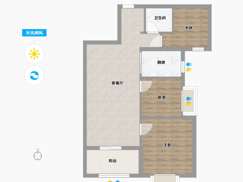 福建省-南平市-文华郡府-69.00-户型库-采光通风