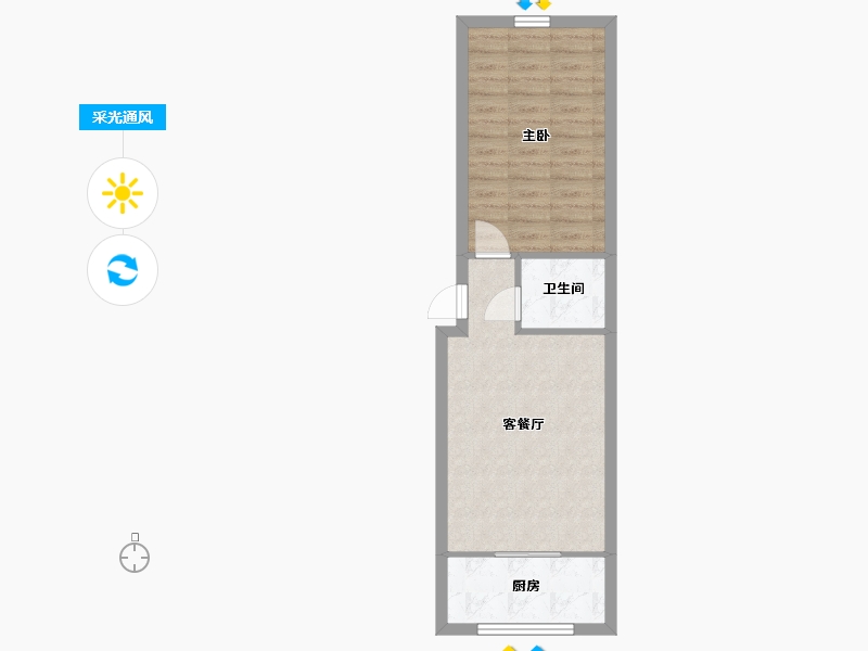 河北省-石家庄市-银龙小区-50.00-户型库-采光通风