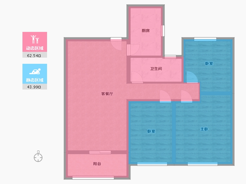 山东省-枣庄市-祥云·奥体华府-95.00-户型库-动静分区