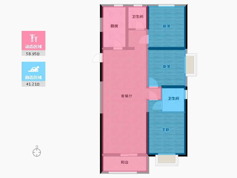 甘肃省-兰州市-中车共享城-100.32-户型库-动静分区