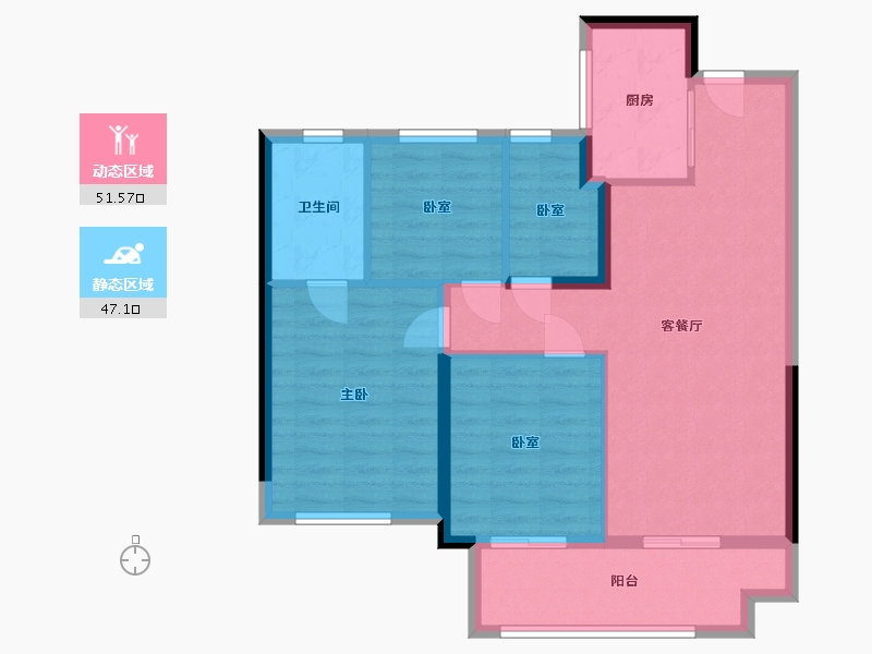 福建省-漳州市-建发和著-89.24-户型库-动静分区