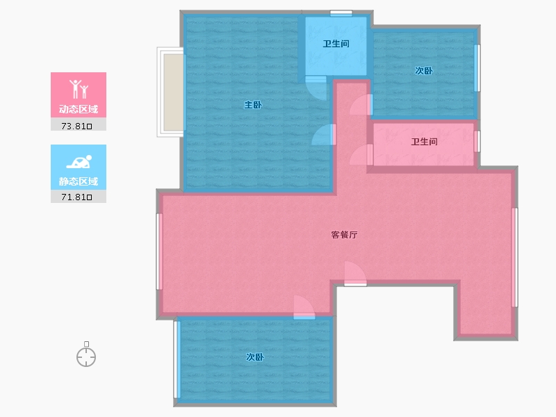 甘肃省-酒泉市-光明玺园-132.76-户型库-动静分区