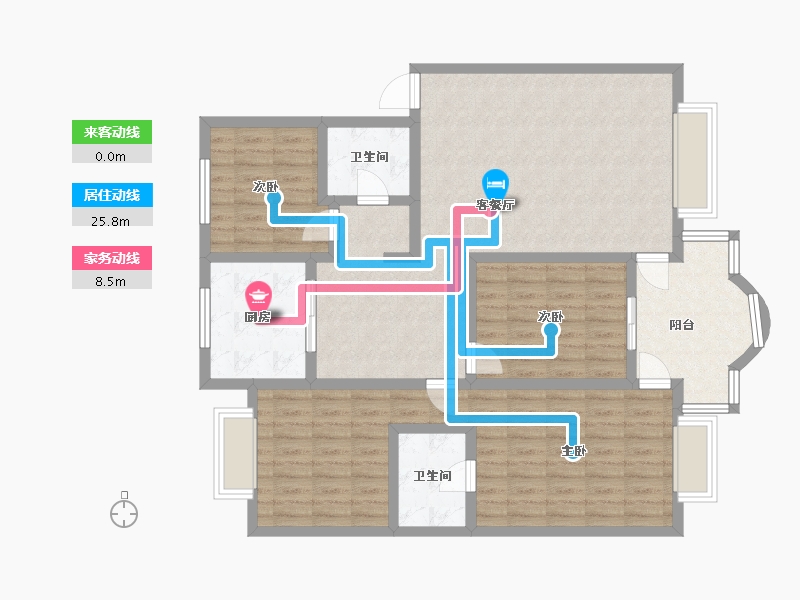 陕西省-西安市-长庆未央湖花园-120.00-户型库-动静线