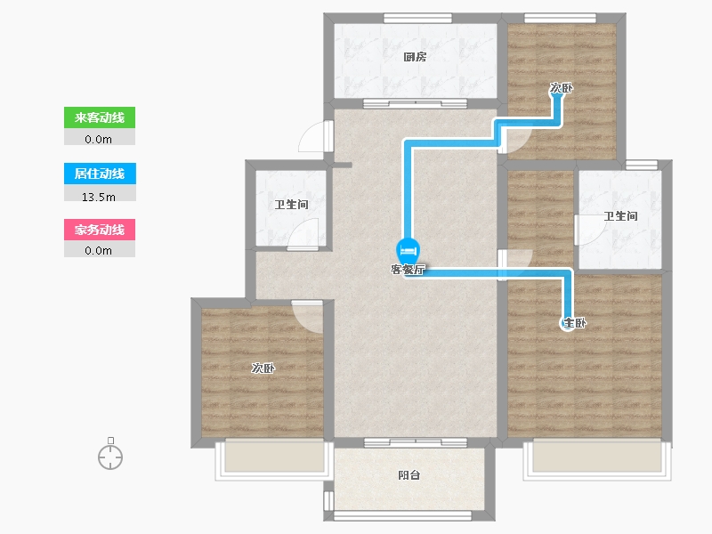 江苏省-扬州市-海信鸿扬世家-100.00-户型库-动静线