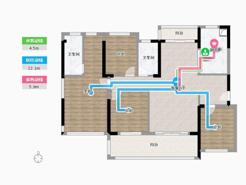 广东省-湛江市-君临世纪-142.00-户型库-动静线