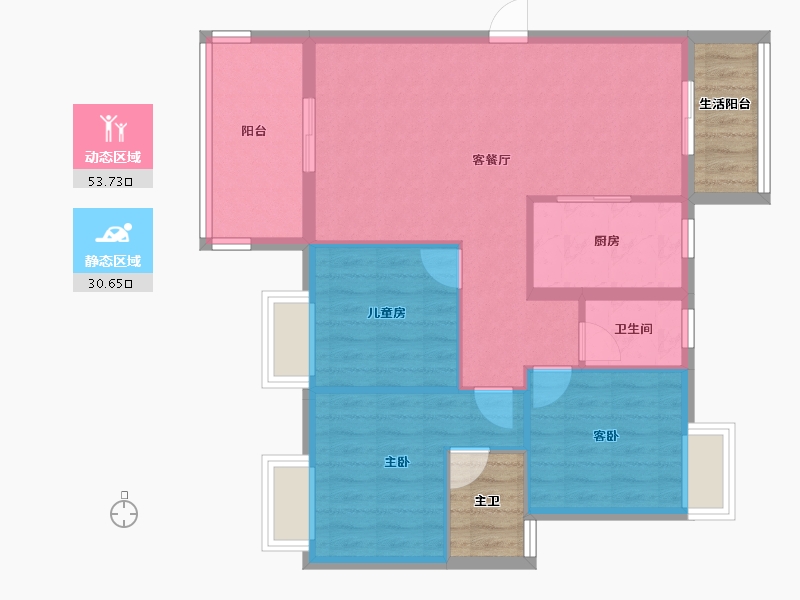 广东省-佛山市-聚华楼-100.00-户型库-动静分区