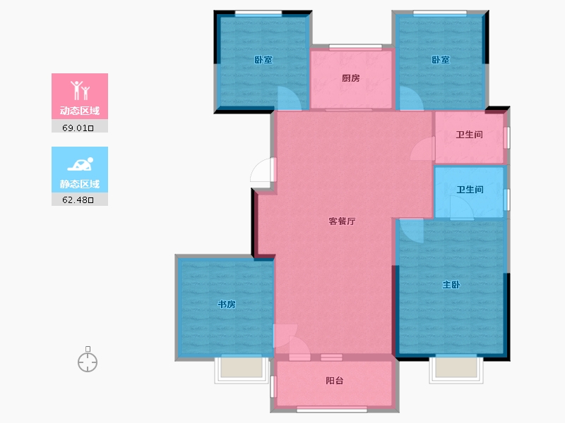 山东省-青岛市-中洲半岛城邦-120.00-户型库-动静分区