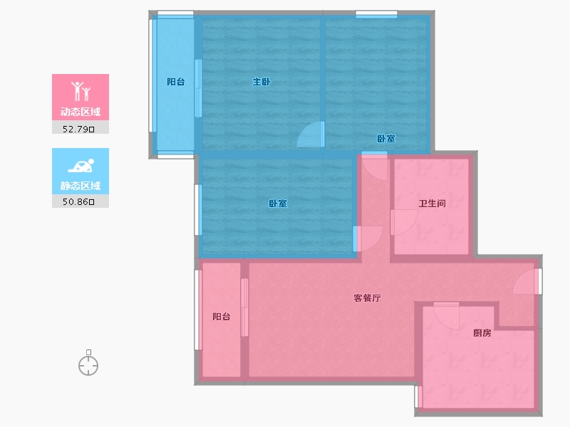 北京-北京市-韩庄子西里-92.00-户型库-动静分区