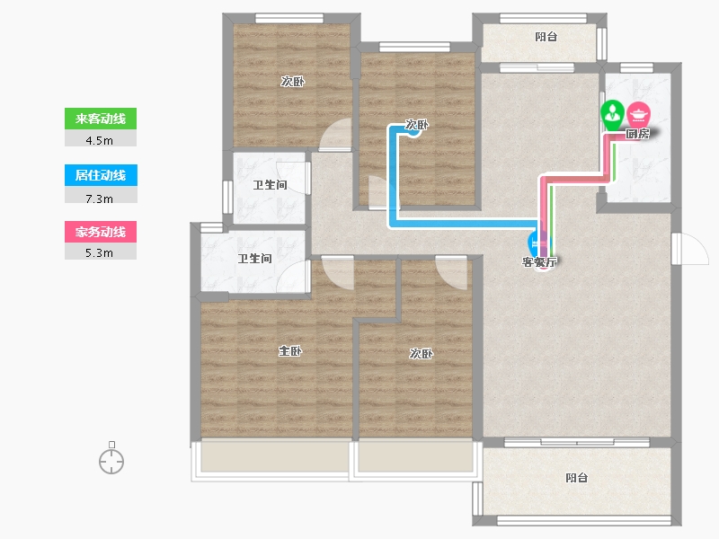 广西壮族自治区-桂林市-碧桂园-112.00-户型库-动静线