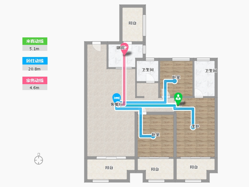 河南省-驻马店市-西班牙小镇-110.00-户型库-动静线