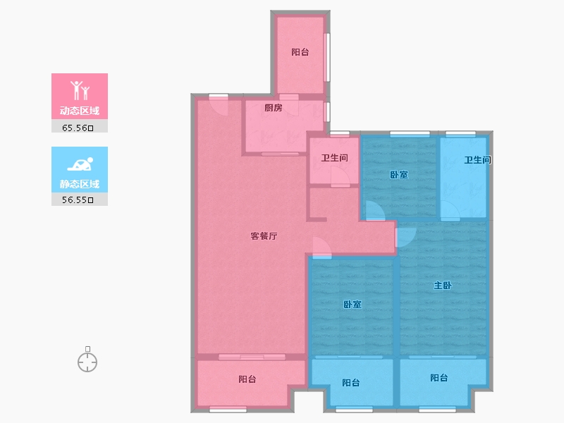 河南省-驻马店市-西班牙小镇-110.00-户型库-动静分区