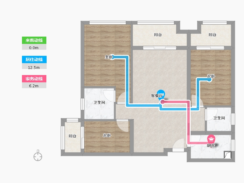 安徽省-淮北市-翡翠岛-84.30-户型库-动静线