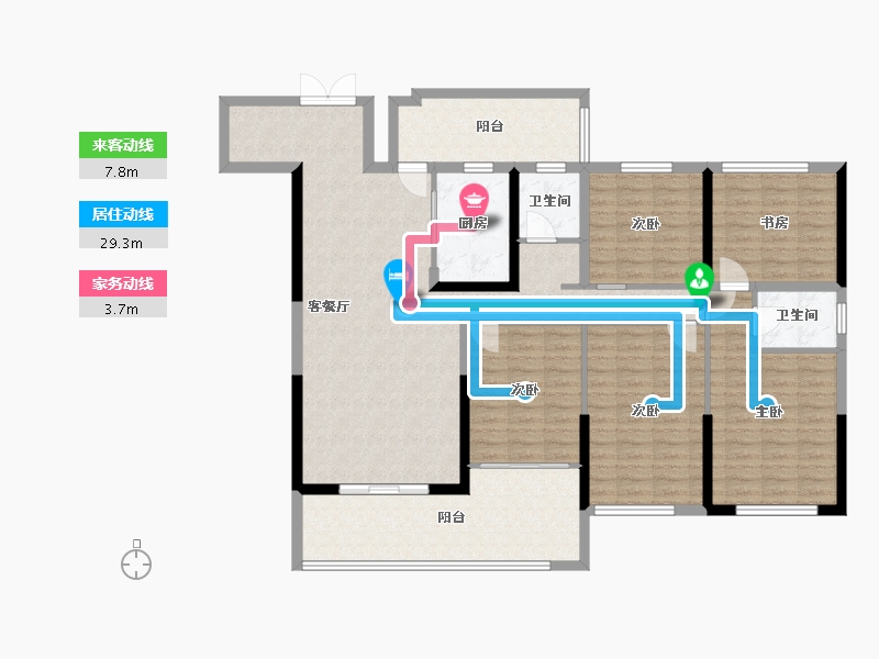 贵州省-六盘水市-九方城市公园-163.00-户型库-动静线