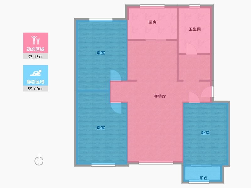 山东省-潍坊市-乐源小区-120.00-户型库-动静分区