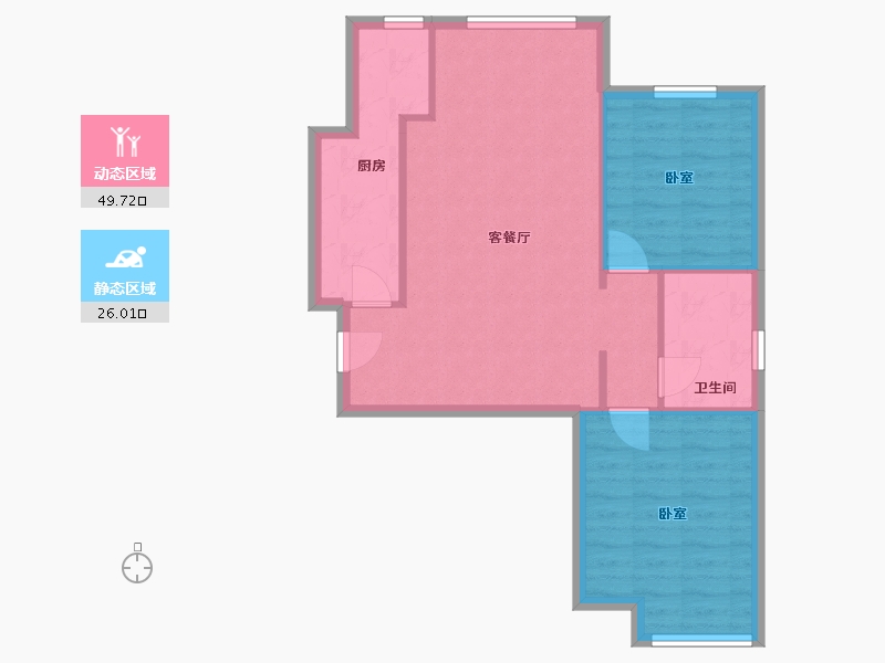 河北省-廊坊市-嘉都小区-72.00-户型库-动静分区