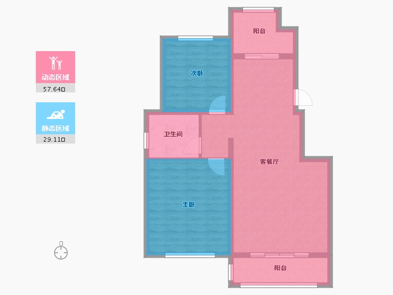 河北省-保定市-北京世代(二期)-78.00-户型库-动静分区