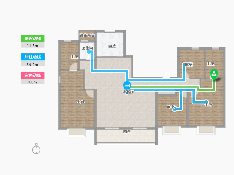 山东省-东营市-悦岛华庭-154.05-户型库-动静线