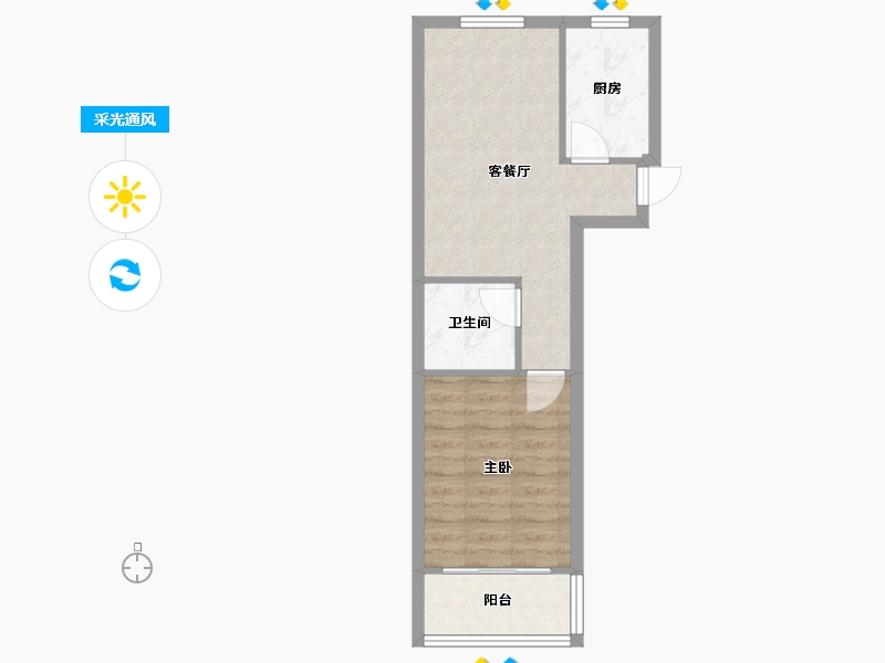 山东省-青岛市-海云上四方住宅小区-48.00-户型库-采光通风