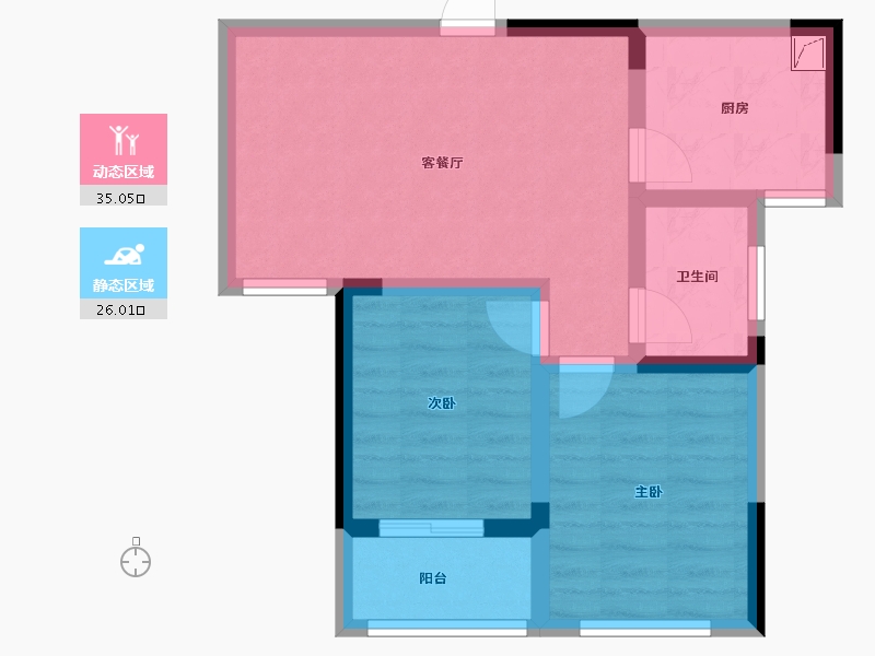 山东省-济宁市-惠馨苑-74.70-户型库-动静分区