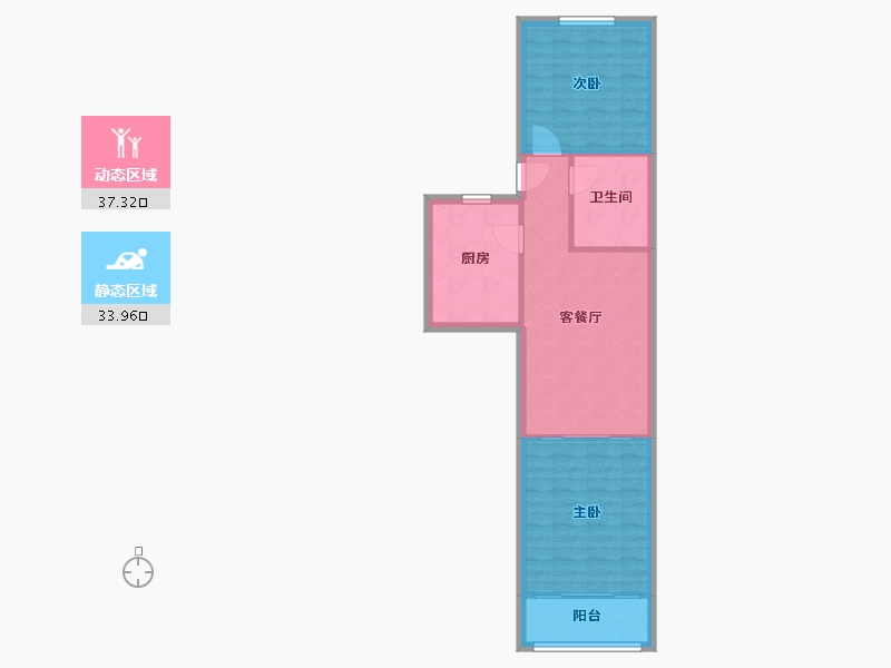 山东省-青岛市-军官大院-71.00-户型库-动静分区