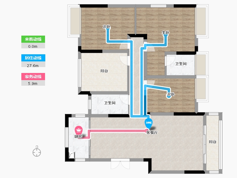 广西壮族自治区-梧州市-彰泰玫瑰园-130.00-户型库-动静线