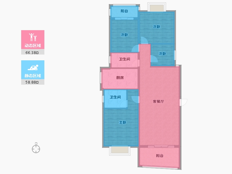 广西壮族自治区-南宁市-中天世纪-120.00-户型库-动静分区