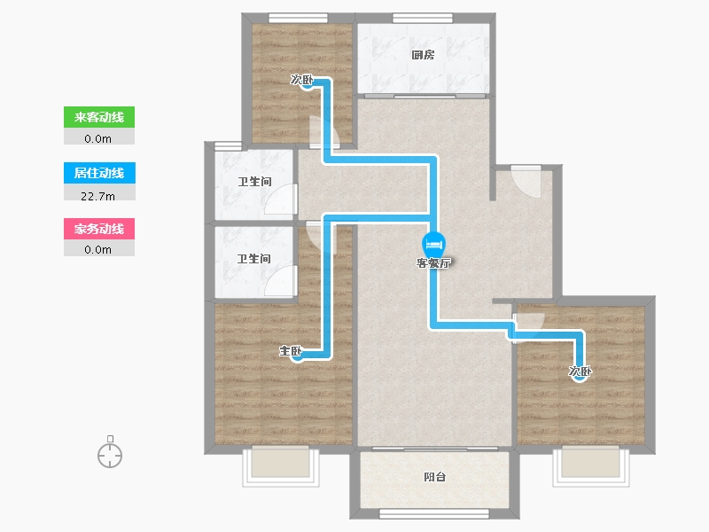 山东省-烟台市-泰和府-97.50-户型库-动静线