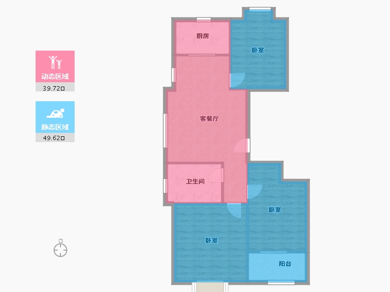 山东省-潍坊市-新富公寓-89.00-户型库-动静分区