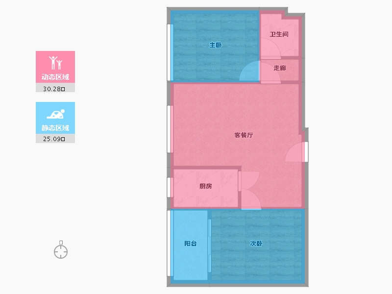 广东省-广州市-金碧花园-56.54-户型库-动静分区