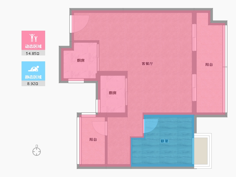 安徽省-合肥市-旭辉·滨湖江来-71.00-户型库-动静分区