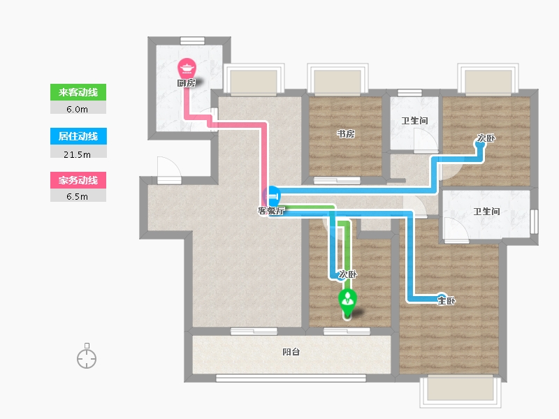 湖北省-武汉市-华星融城-115.00-户型库-动静线