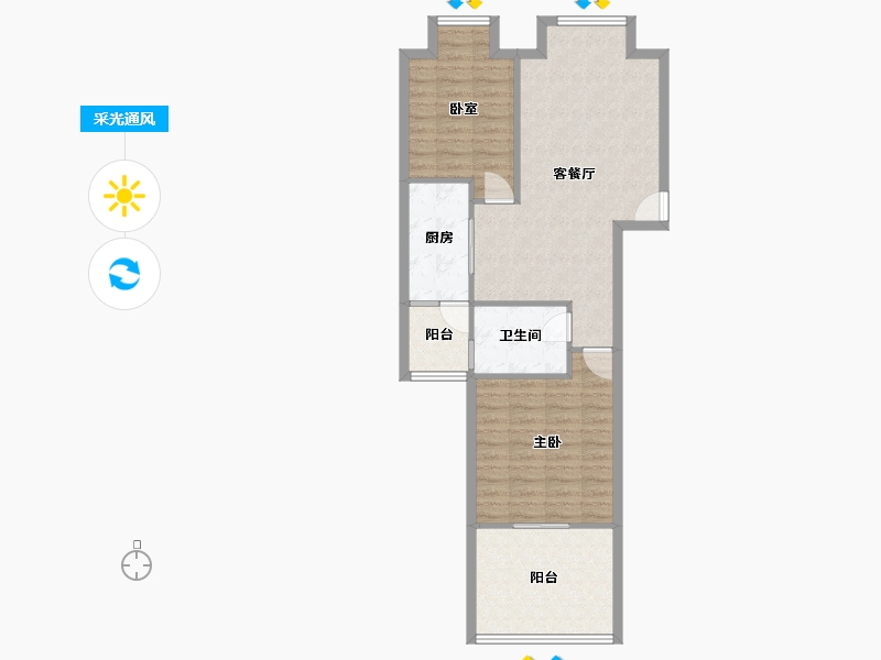 四川省-成都市-万科魅力之城-四期-76.40-户型库-采光通风