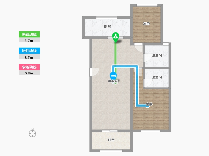 山东省-烟台市-嘉麟世纪华府-82.00-户型库-动静线