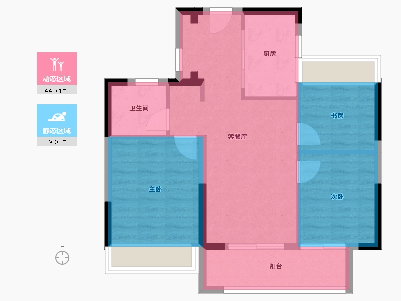 上海-上海市-中建壹府澜庭-68.80-户型库-动静分区