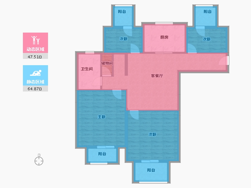 福建省-福州市-正荣 悦龙江-100.00-户型库-动静分区